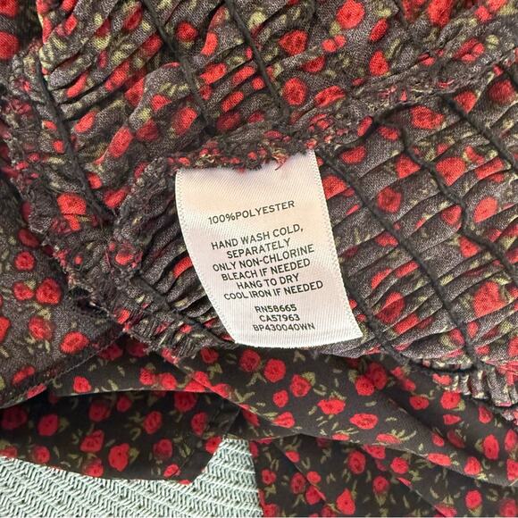 Nordstrom BP Floral V-Neck Long Sleeve Blouse Size 2XL - Picture 4 of 4